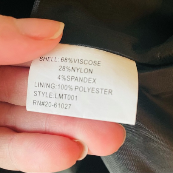 My Tribe Long Sleeve Fitted Leather Dress - Picture 6 of 6